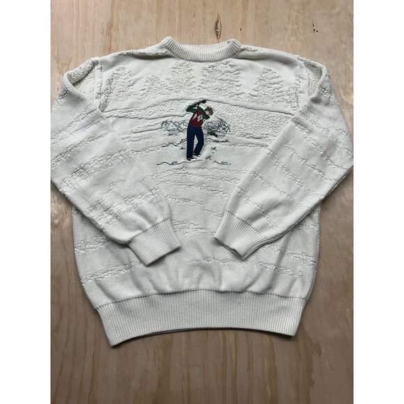 Cypress Links Other - Vtg Sweater Large Beige Golf Embroidered Crew Neck Grandpa Dad Retro Size L